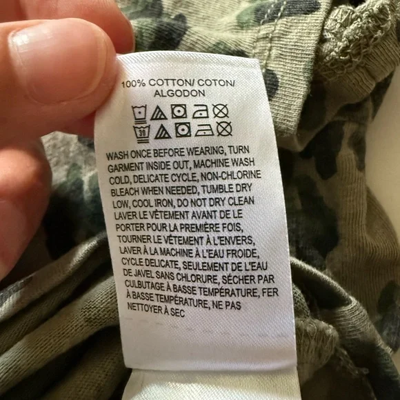 Lucky Brand Women’s Olive Leopard Pocket Tee size XL - Picture 7 of 7